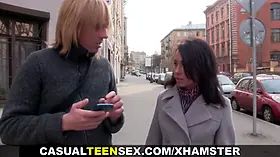 Casual Teen Sex - Foot massage and slurping fuck