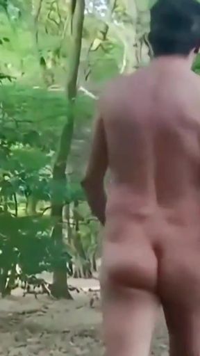 Thrilling moment from "Daring naked Walkabout in Countryside"