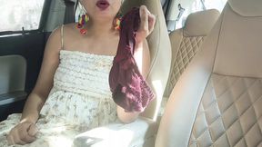 Indian cutie seduces x-boyfriend in car, intense hardcore sex, sniffing panties, mouthwatering boob sucks