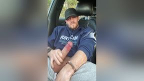 Pulling Over To Wank My Fat Cock In The Car Park