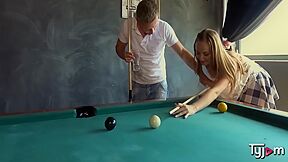 Lady Bugs Ass Destroyed During Biliard Match