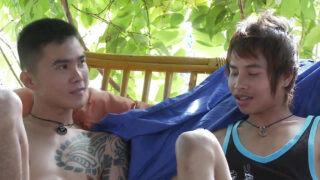 Молодые азиатские гей-шлюхи-любительницы трахаются в задницу