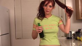 Redhead house wife Veronica Ricci JOI solo