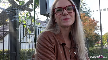 Fit blonde Glasses Girl Vivi Vallentine gets gangbanged by German scout