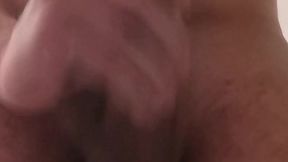 Jerkin off in the shower and accidentally pissing on my phone  Slow motion cumshot