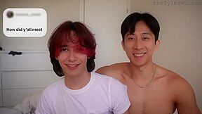 Real Life - Hung Uncut Twink Fucks His Asian Boyfriend In Chastity