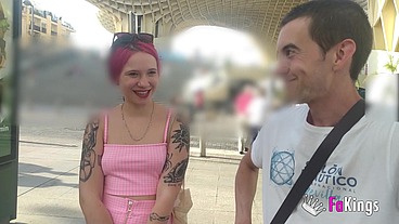 Spanish tourist in Seville explores the city and gets FUCKED IN PUBLIC: No limits to Inna