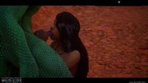 Two-cock&#x1F32D; lizard ravishes a girl - Wild Life