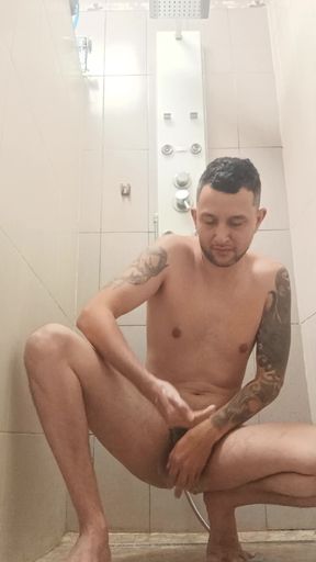 Naturally good I offer you my body in the shower on this video