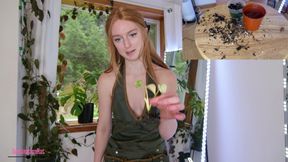 Gardening With Kat- Repotting Monsteras SFW