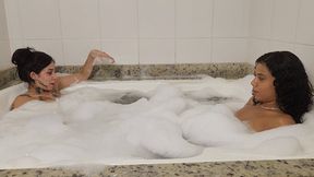 SEDUCTIVE NATHY WILL DELIGHT HER TATTOOED FRIEND IN THE BATHTUB - FULL VIDEO
