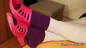 Dirty Socks & Slipper Tease - Worn Workout Look