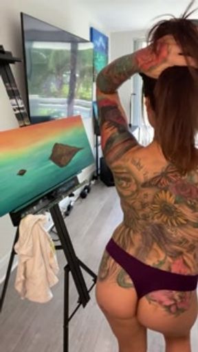 A Topless Painting Afternoon