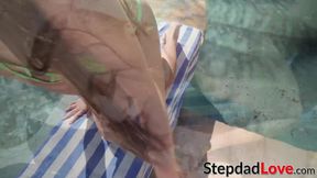 Stepdad pleases daughter with tight butt&#x1F351; plug during intimate moment