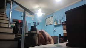 Transando com o novinho . Olhar de uma camera escondida.