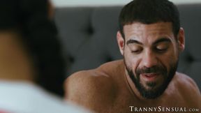 Tatted trans Eva Maxim serves hole breakfast to stepdad Ricky Larkin