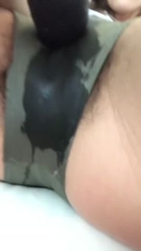 hot girl accidently squirts in panties while trying to edge