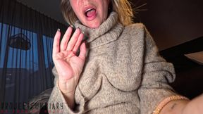 hot curvy lady in wool sweater, stockings and high heels fucked missionary pov cumshot - projectfundiary