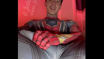 Jakipz Strokes His Massive Cock In Super Hero Costumes Before Shooting A Huge Load