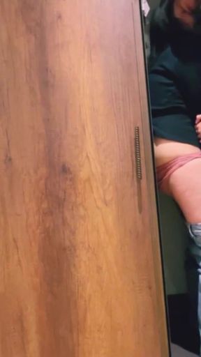 We touch each other's pussies in the closet without anyone noticing   Clip 1