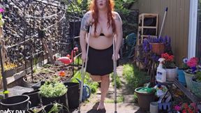 BBW Daisy's Sprained Ankle Outdoor Crutches Walk