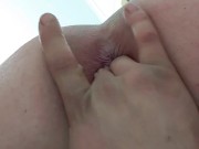 Fingering my ass and playing with a squash. PROLAPSE!!
