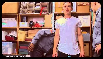 Twink Punished Bare by Interracial Cops - Hardcore Threesome Watch online