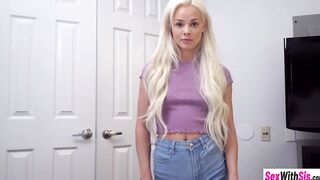 Hot stepsis Elsa Jean paid her new shoes with 1 beautiful bj