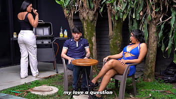 Shhh, quiet! - MILF fucks her daughter&#039_s boyfriend behind her back - Big Jackson &amp_ Lina Henao