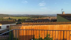 sex on a open balcony in Spain village