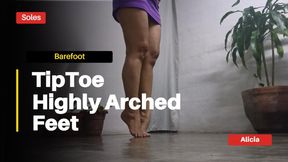 A woman's weight is supported by her toes (2)