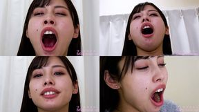 Mai Arisu - CLOSE-UP of Japanese cute girl YAWNING MOV