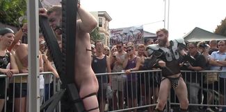 Folsom Street Fair domination with a public slut