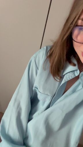 Jerking off my trans cock hard and dirty