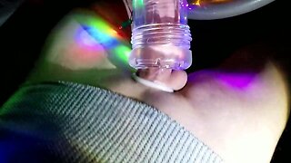 Christmas fleshlight cock milking in my car