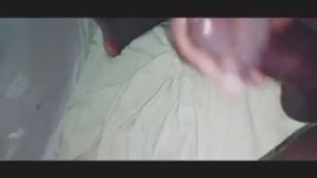 Chocolate black king draining his big dick so hard