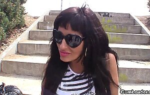 Horny lia m sucks for a massive facial