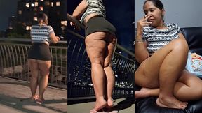 mini skirt - flip flops - thick legs - tease - ass worship - redbone - bbw latina - boricua mami