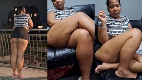 mini skirt - flip flops - thick legs - tease - ass worship - redbone - bbw latina - boricua mami