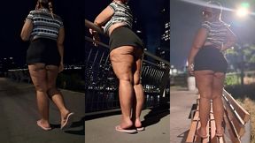 mini skirt - flip flops - thick legs - tease - ass worship - redbone - bbw latina - boricua mami