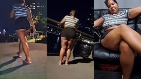 mini skirt - flip flops - thick legs - tease - ass worship - redbone - bbw latina - boricua mami