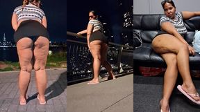 mini skirt - flip flops - thick legs - tease - ass worship - redbone - bbw latina - boricua mami