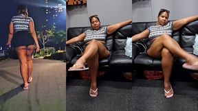 mini skirt - flip flops - thick legs - tease - ass worship - redbone - bbw latina - boricua mami