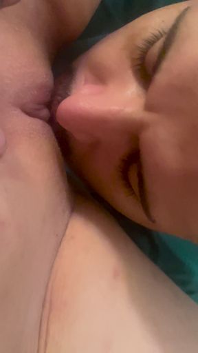 Sexy Latino man eat pretty tattooed women