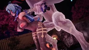 Genshin Impact -hot Spring Monster Fuck Horny Ganyu - 3D Hentai Animations