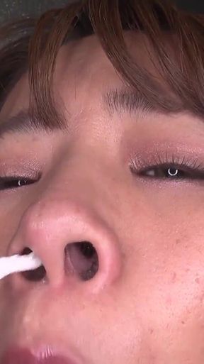 Nose Fetish: Runny Noses Delights and Mouthfuls of Mucus with Wakana Mashiro