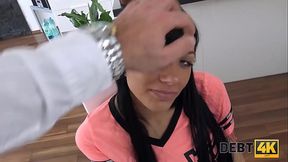 Debt. Jobless Adelle Sabelle Fucked By Muscular Debt Collector