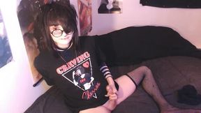 Gothy Self Foot Worship + Jerkoff