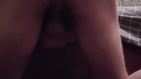 Ass on the bed and masturbation