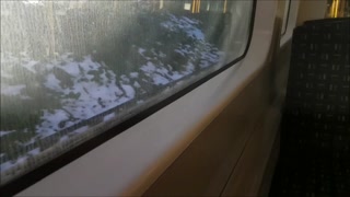 Quick Blow Job &amp; Swallow on the Train